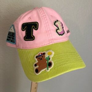 Teddy Fresh Patchwork Pink Green Hat Y2K Unisex